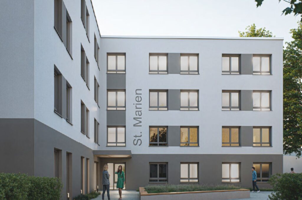 Visualisierung Neubauprojekt St.Marien in Essen durch Projektentwickler für Sozialimmobilien von commonground Bild 1